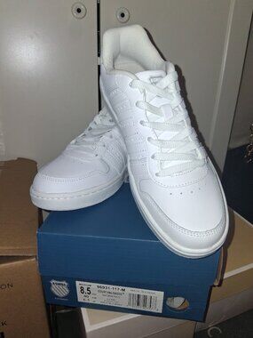 K-Swiss Women's White Court Palisades Sneakers NIB Sz 8.5